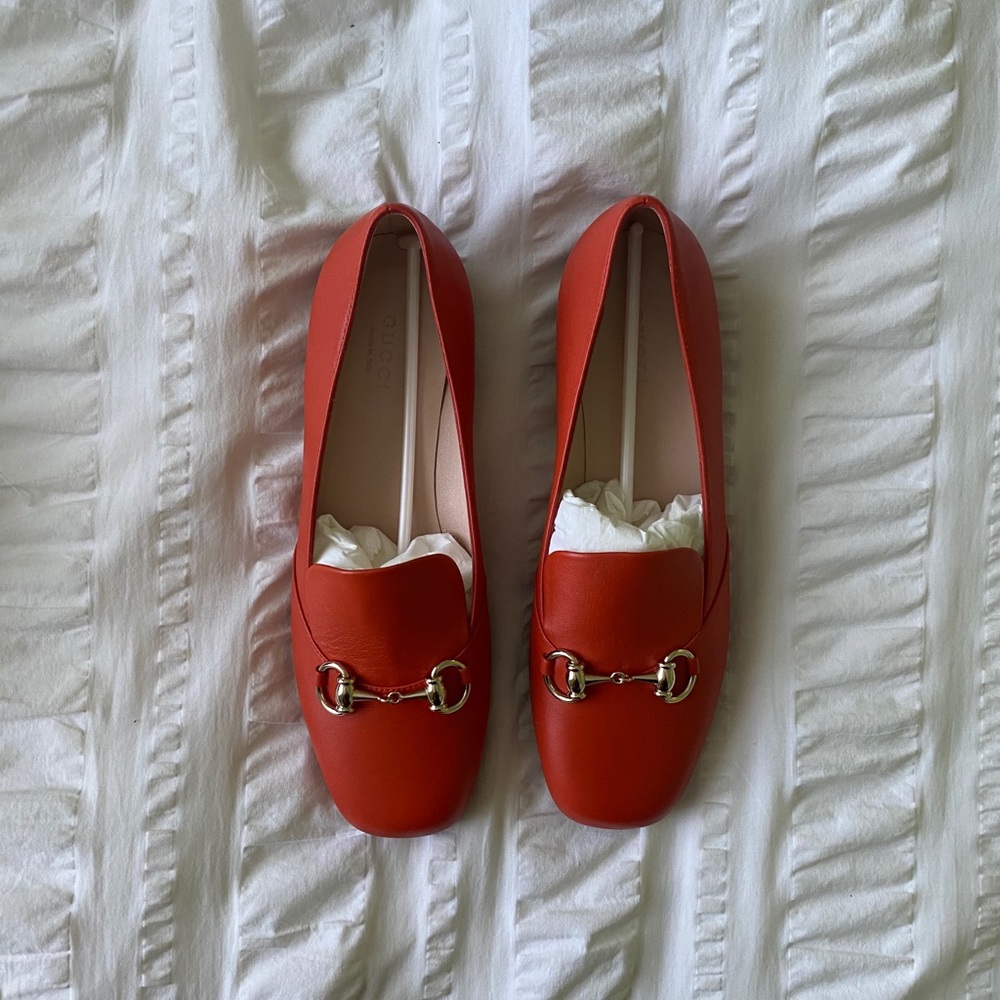 Orange gucci loafers NEW!